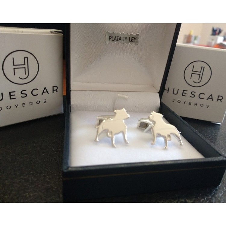 Gemelos personalizados de plata siluetas