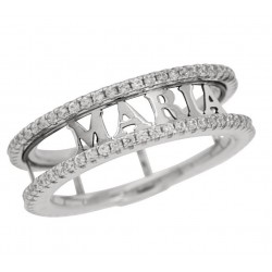 anillo con nombres plata