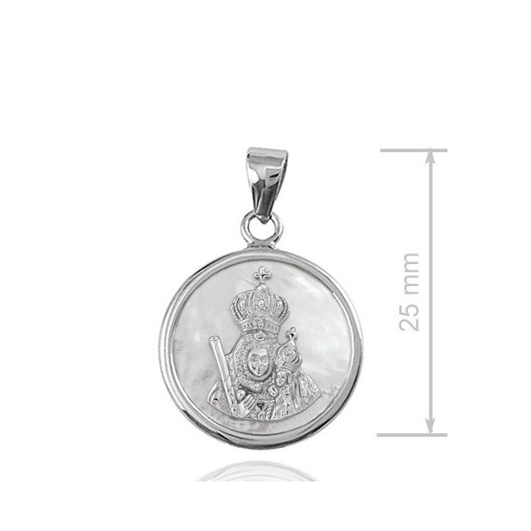 Medalla para ramo de plata Virgen del Pilar