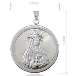 medalla virgen del rocio pastora