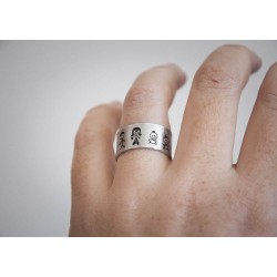 anillos grabados de plata