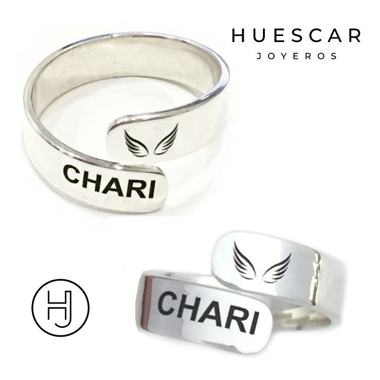 Anillos grabados de plata