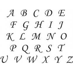 Colgantes de letras plata de ley (cadena incluida)