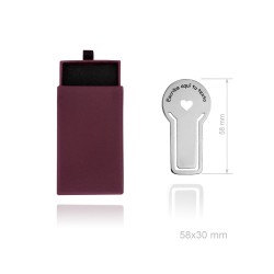 Marcapaginas personalizado con grabado acero inox.