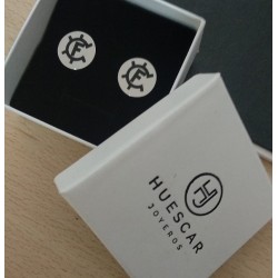 GEMELOS PERSONALIZADOS CON PALABRAS CIRCULARES ACERO INOXIDABLE