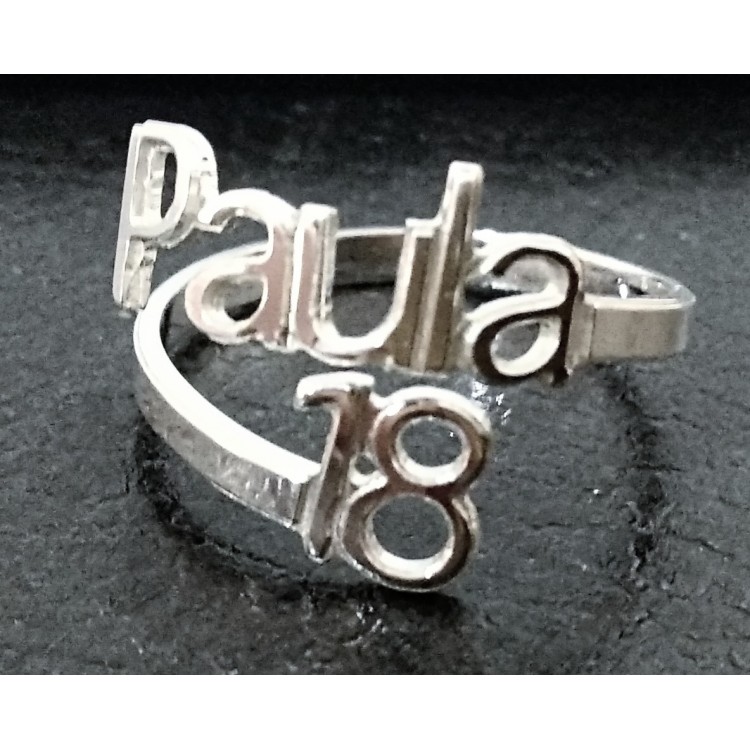 Anillo con nombres plata Anillo con nombres plata