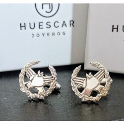 Gemelos insignia Fisioterapia en Plata de Ley