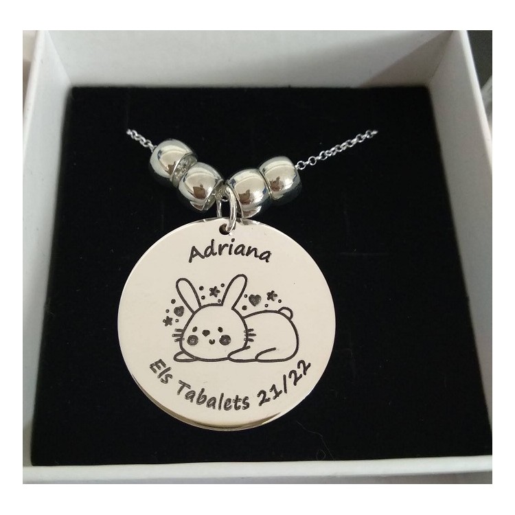 Colgantes para profesoras diseño libre con firmas manuscritas.