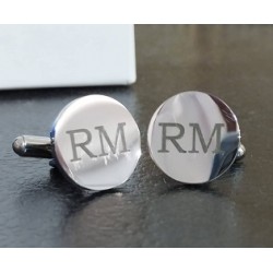 Gemelos personalizados iniciales y logos bodas en acero inoxidable
