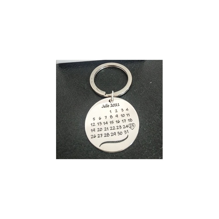 Llavero  personalizado calendario