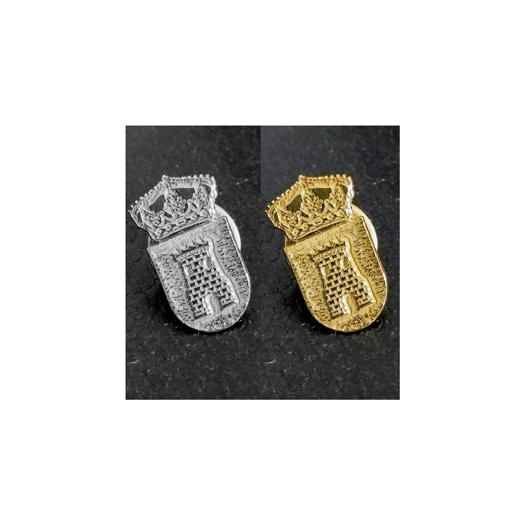 Insignia escudos ciudades y regiones plata de ley