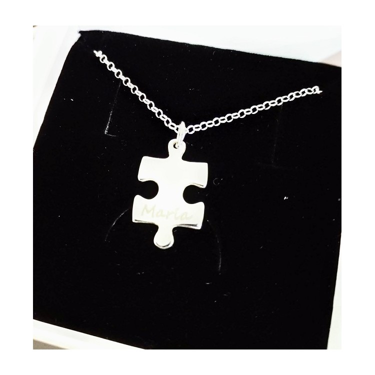 Colgantes Puzzle personalizables plata de ley ( incluyen cadenas)