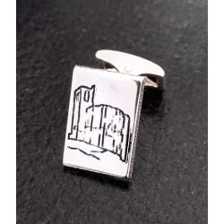 Gemelos dibujos  plata de ley ( cuadrados o rectangular)