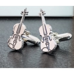 Gemelos violin personalizados en plata de ley