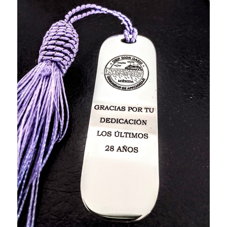 Separador de páginas grande en plata de ley Separador de páginas grande en plata de ley