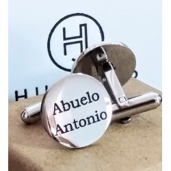 Gemelos personalizados iniciales y logos bodas en acero inoxidable