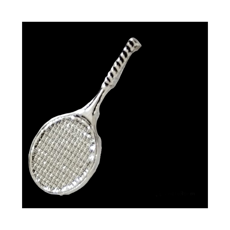 Pin raqueta de tenis plata de ley