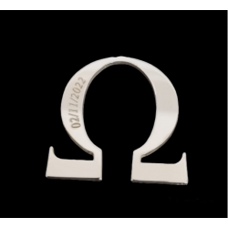Pin de 1 inicial o símbolo  en plata de ley