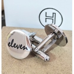 Gemelos personalizados iniciales y logos bodas en acero inoxidable