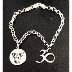 Pulseras personalizadas con colgantes plata de ley