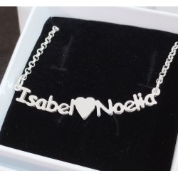 Collares nombres con la letra que desee en plata de ley