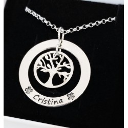 Collar Arbol de la vida ( colgante + cadena ) en plata de ley