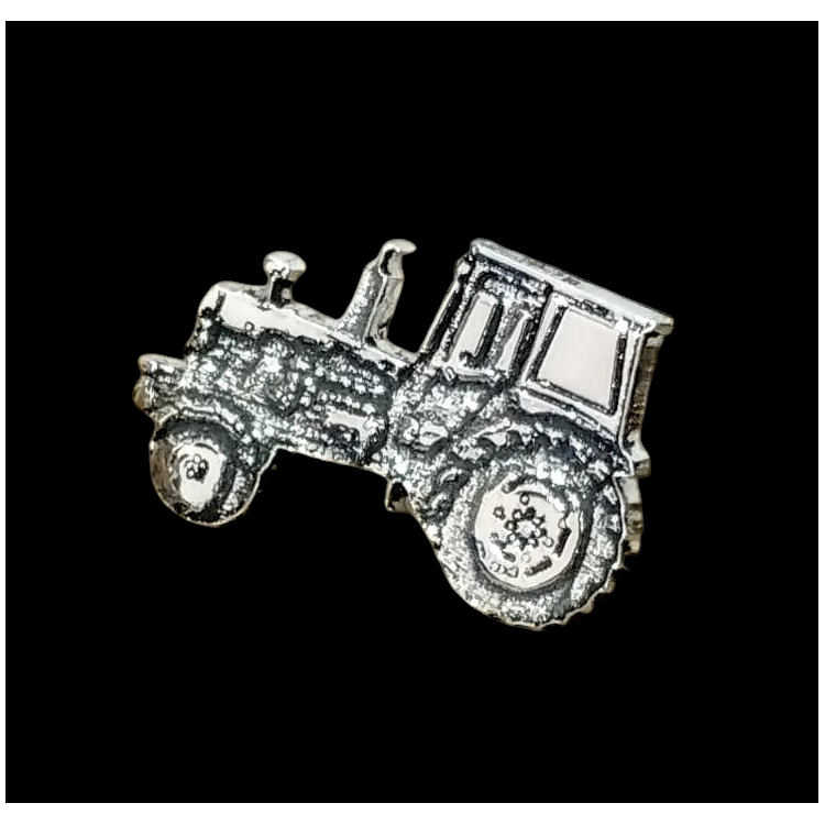 Pin Tractor vintage en plata de ley