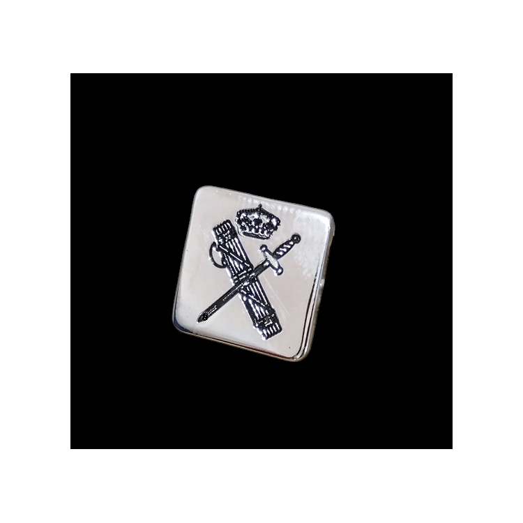 Pins grabados cuadrados plata de ley