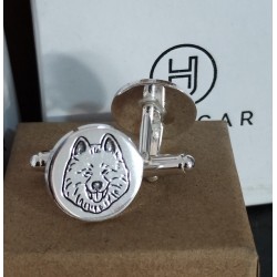 Gemelos personalizados animales y mascotas plata de ley