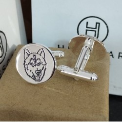 Gemelos personalizados animales y mascotas plata de ley