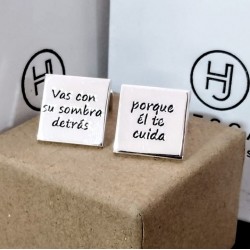 Gemelos  frases de plata de ley  personalizables