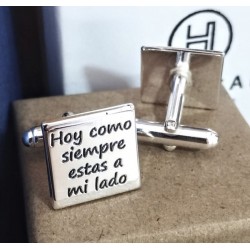 Gemelos  frases de plata de ley  personalizables