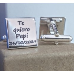 Gemelos  frases de plata de ley  personalizables