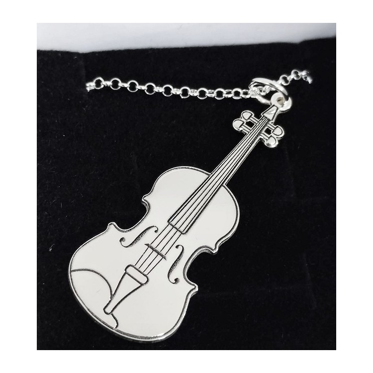 Colgante violín  plata de ley