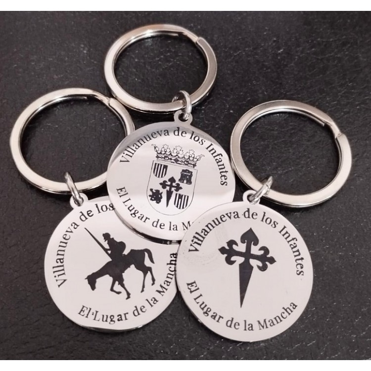 LLAVEROS PUBLICIDAD,  ESCUDOS, SOUVENIR.... EN  ACERO INOX.