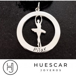 Llavero personalizado figura o dibujo enmarcado  en plata de ley