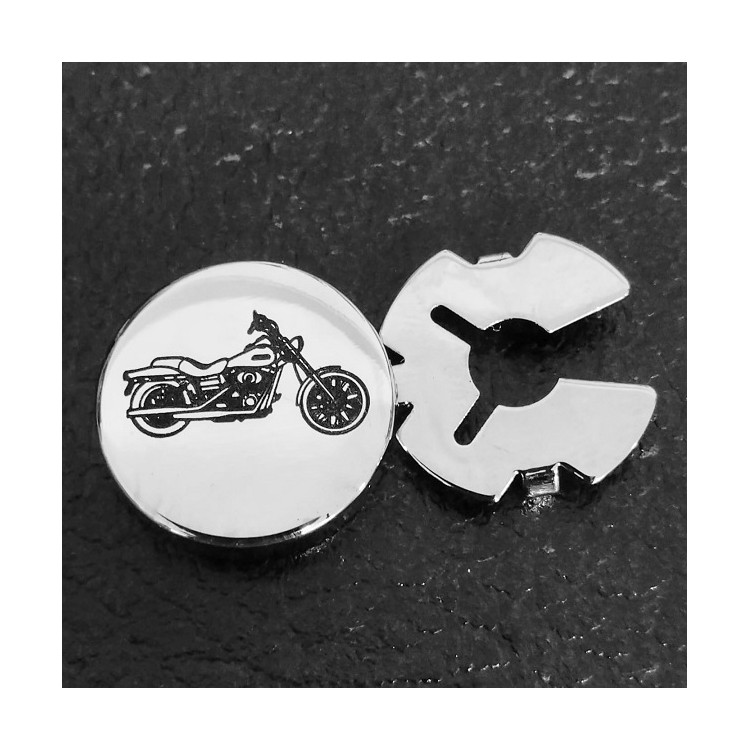 cubre botones personalizados dibujos metal color plata