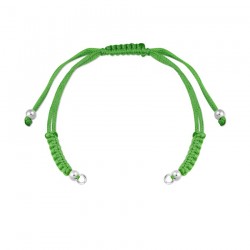 Pulsera escudos de armas apellidos plata de ley y macramé