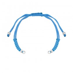 Pulsera escudos de armas apellidos plata de ley y macramé
