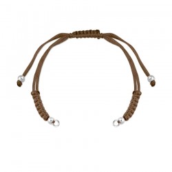 Pulsera escudos de armas apellidos plata de ley y macramé