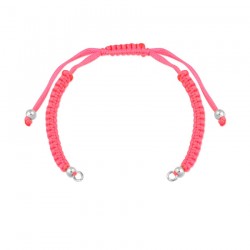 Pulsera escudos de armas apellidos plata de ley y macramé