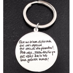 Llavero personalizado de plata  fabricación artesanal