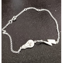 Pulsera personalizada de dibujos plata de ley