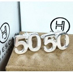 Gemelos de Números diseño libre plata de ley