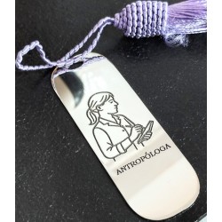 Separador de páginas grande personalizado en plata de ley