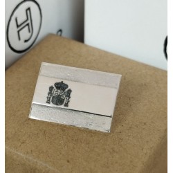 Pin bandera de españa en plata de ley