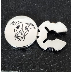 cubre botones personalizados dibujos metal color plata