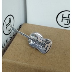 Pin  guitarra eléctrica en plata de ley