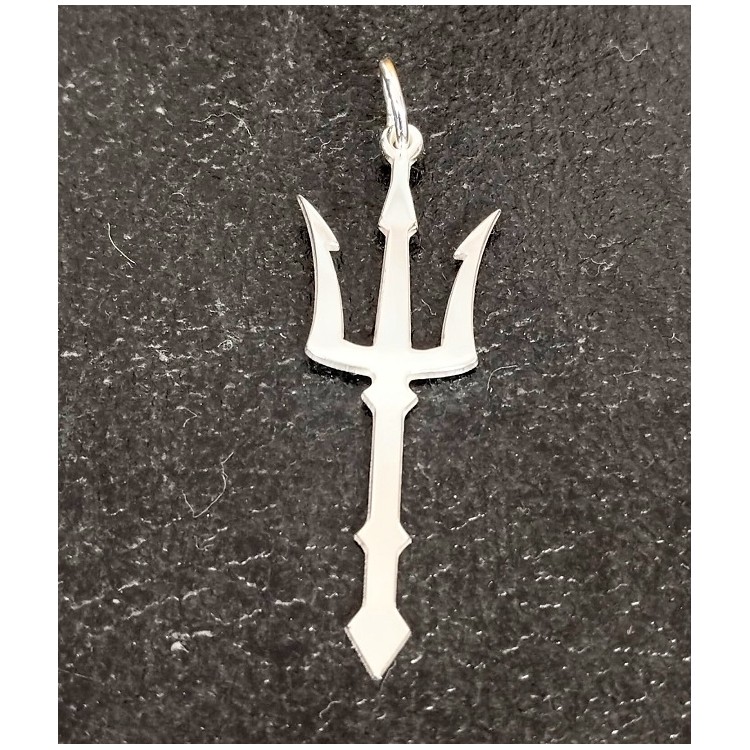 Colgante tridente con cadena incluida plata de ley Colgante tridente con cadena incluida plata de ley