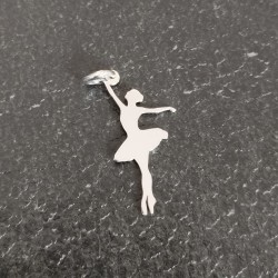 Colgante bailarina  en plata de ley